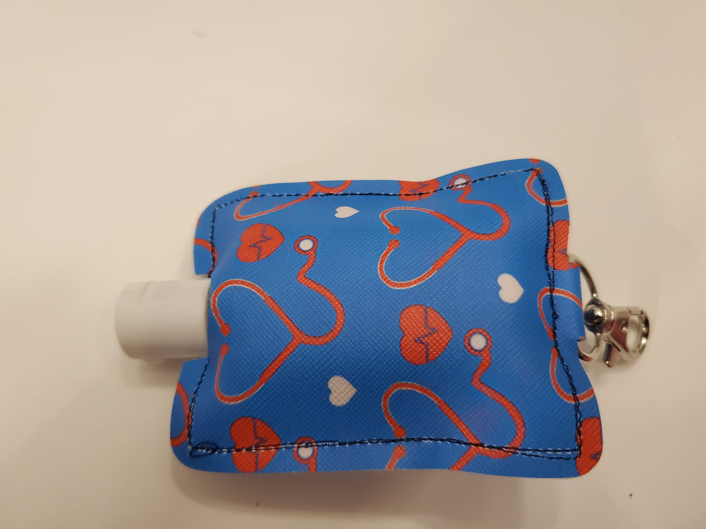 Sanitizer Clip On - Stethoscope Hearts