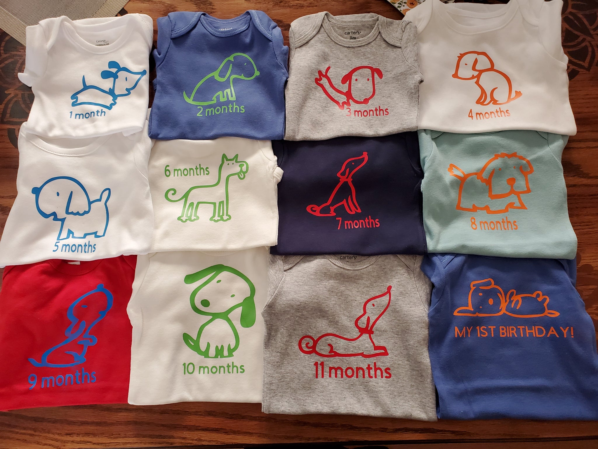Milestone onesies
