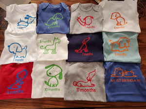 Milestone onesies