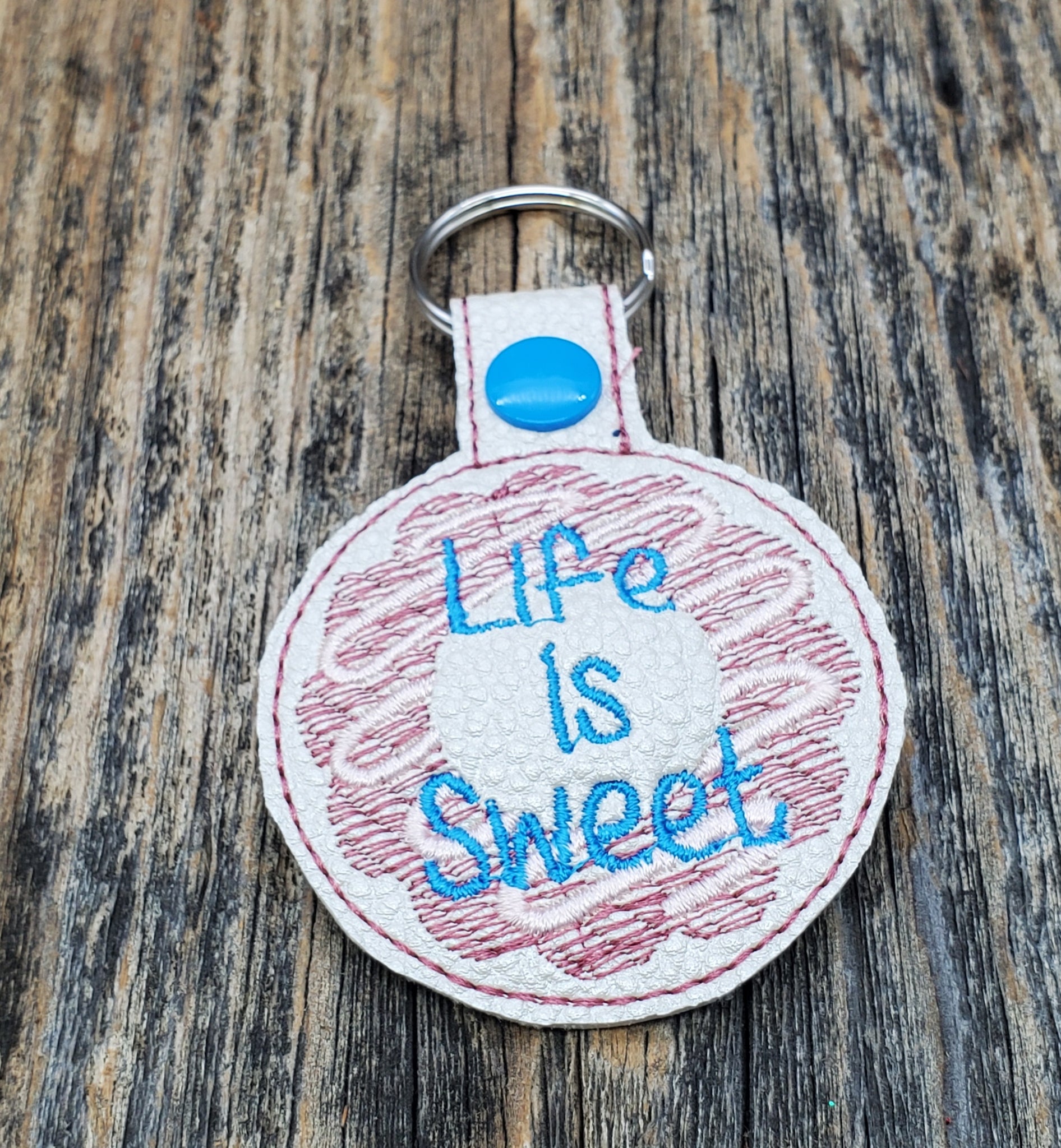 Life is Sweet key fob / bag clip