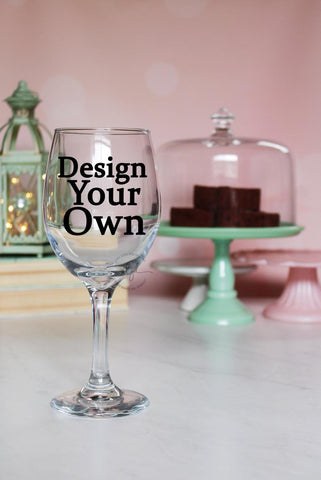 Design a stemmed wine glass